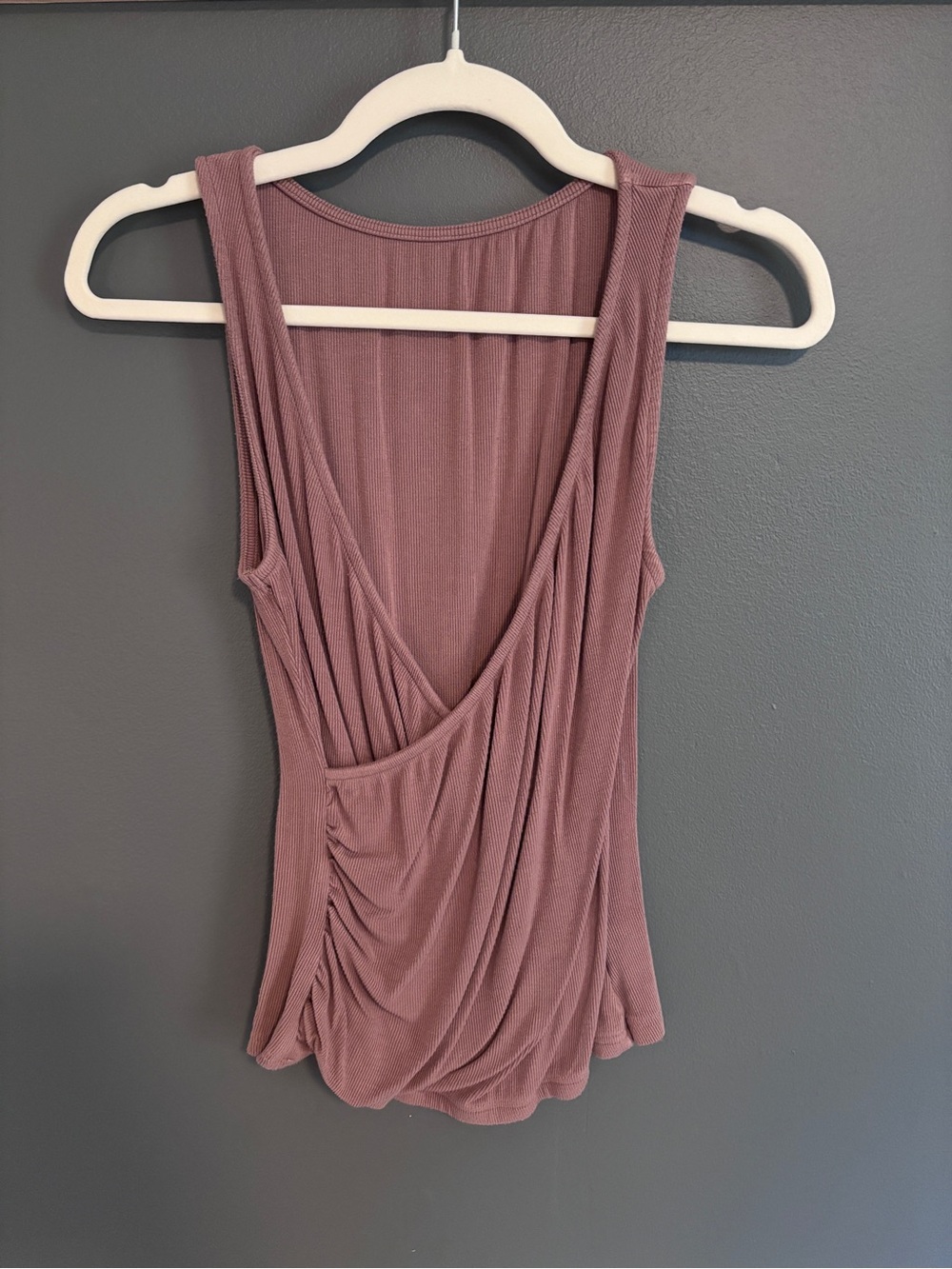 Mauve Draped Sleeveless Women's Top